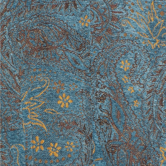 Free People Large Teal and Gold Long Coat - Picture 7 of 10